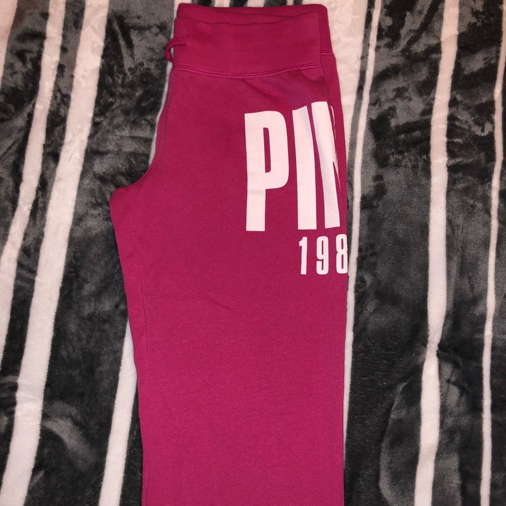 Pink store crop sweat pants